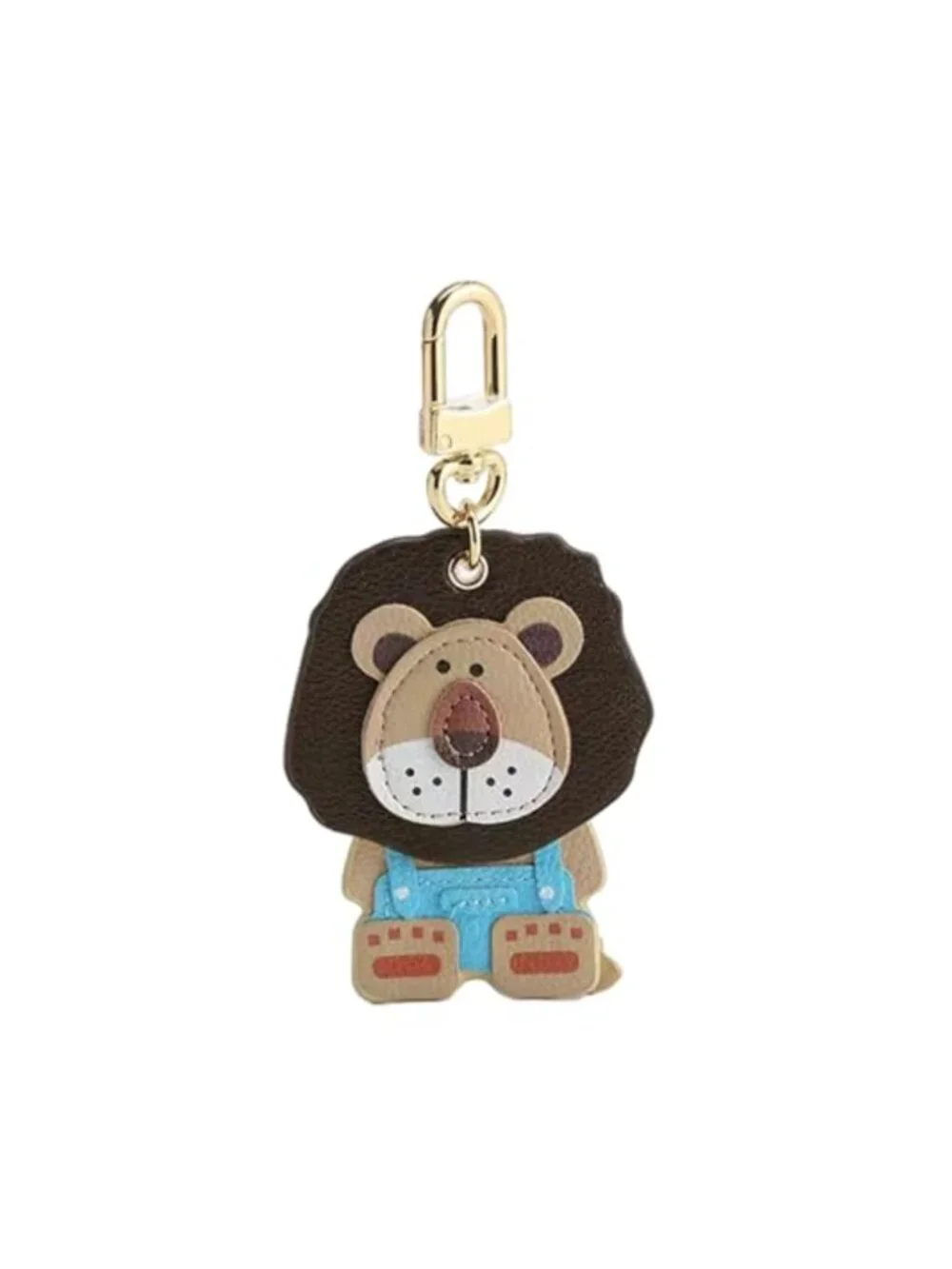 Kawaii Lion Bag Charm Keychain PVC Purse Decor Accessory